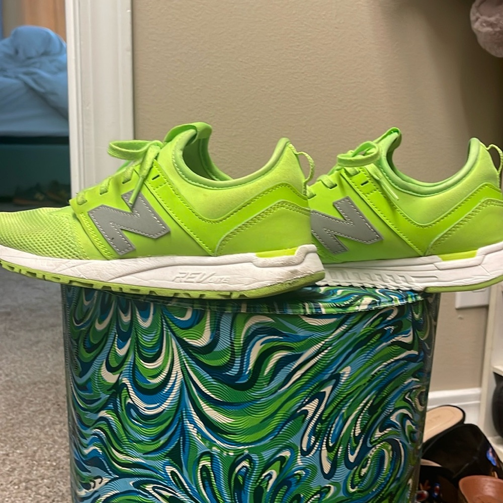 Lime green tennis shoes